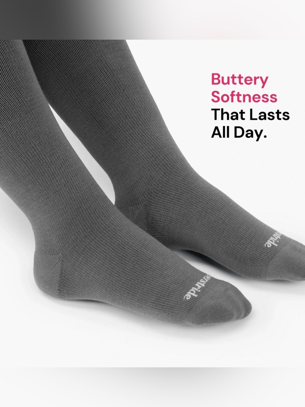 Everstride Bamboo Wide Compression Socks | XL | Navy Blue - Picture 8 of 9